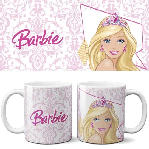 Artes Canecas Barbie Estampas Editáveis Sublimação Mockups