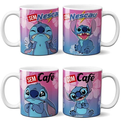 Artes Sublimação Canecas com Café sem Café Mockups Editáveis