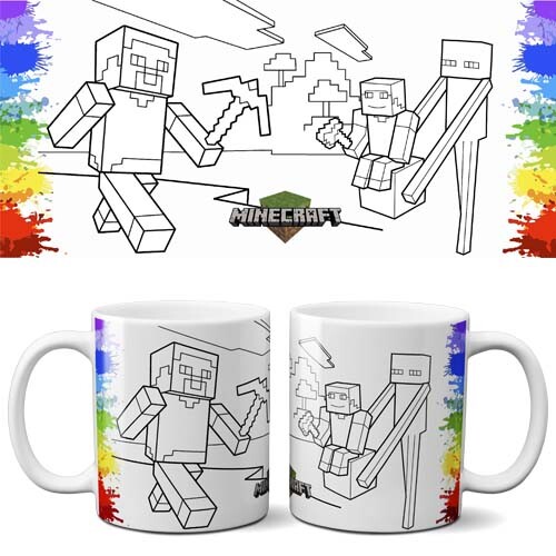 Pack Artes Colorir Canecas Sublimação Pintar Mockups