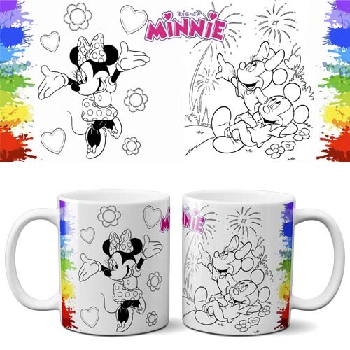 Estampas Sublimação Canecas Artes Colorir Pintar Mockups