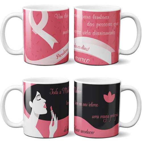 Pacote Artes Sublimação Canecas Dia Internacional Mulher