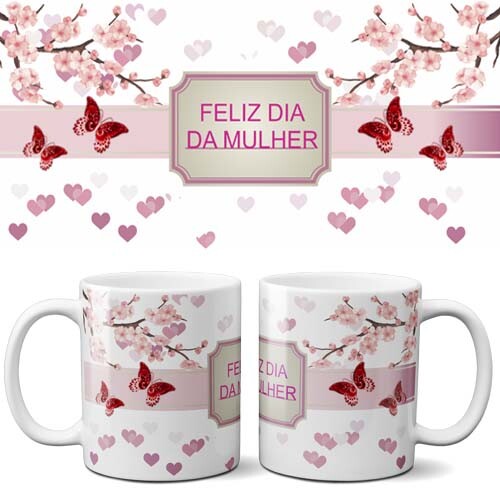 Pacote Artes Canecas Dia Mulher Mulheres Estampas Mockups