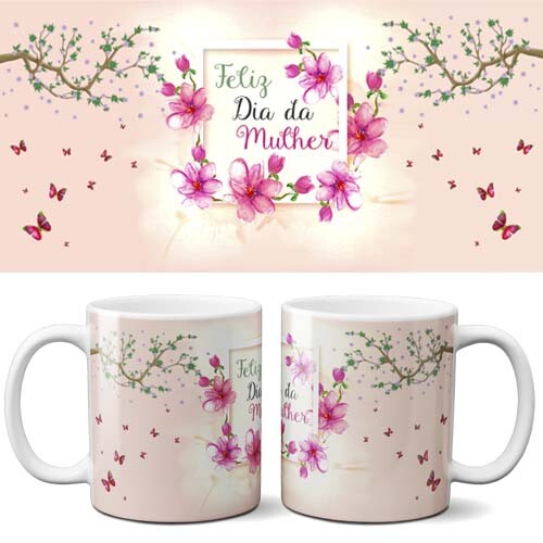 Pacote Artes Canecas Dia Mulher Mulheres Estampas Mockups