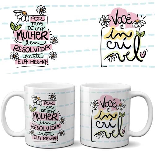 Kit Digital Artes Canecas Dia das Mulheres Mulher Png Mockup