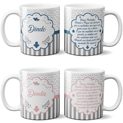 Estampas Dindo Dinda Editáveis Artes Sublimação Canecas