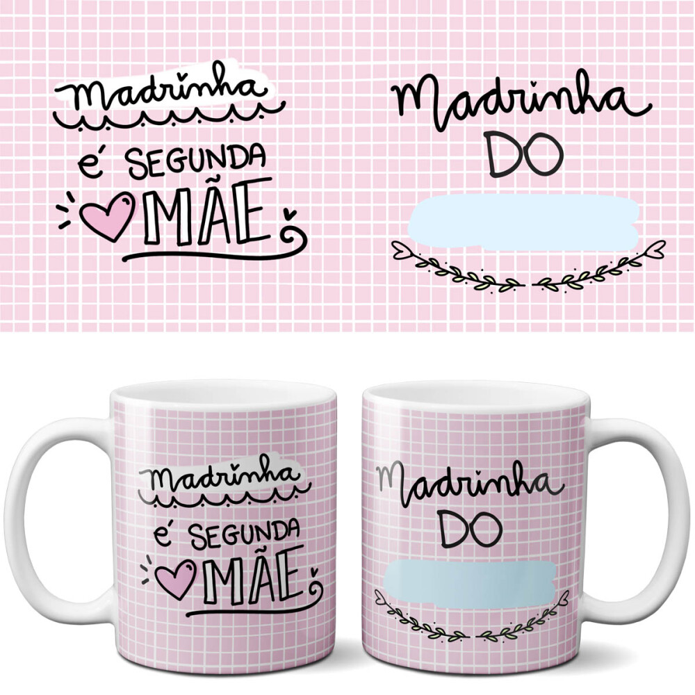 Pacote Artes Canecas Madrinha Padrinho Dindo Dinda Pandoca