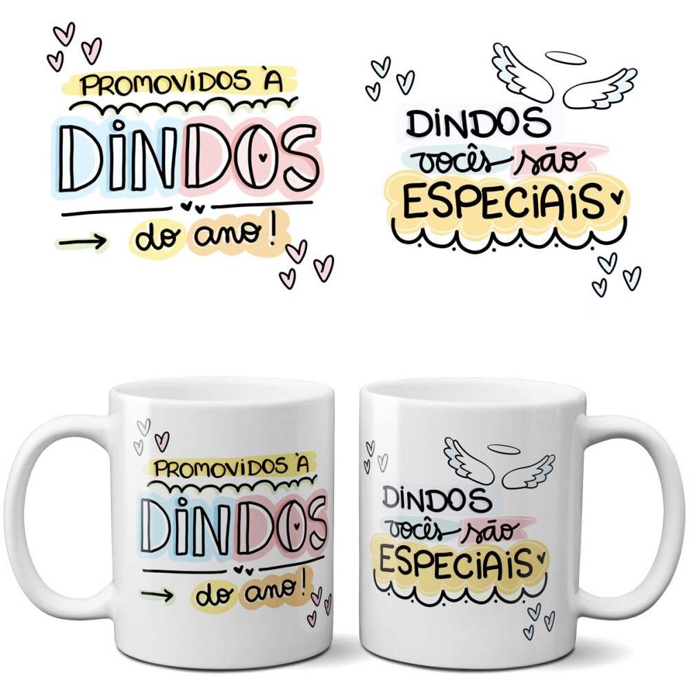 Artes Canecas Dindo Dinda Frases Pandoca Mockups Sublimação
