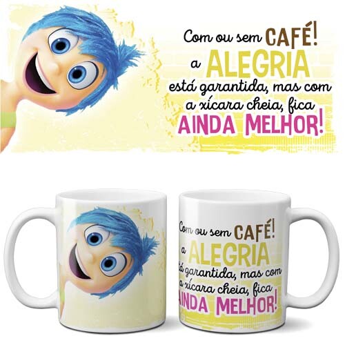 Estampas Filme Divertida Mente Sublimação Canecas Pack 1