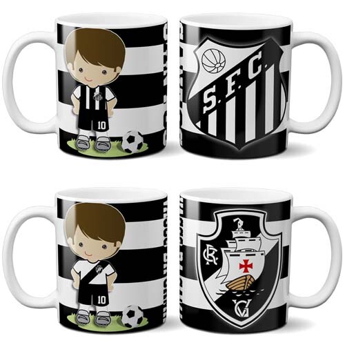 Artes Canecas Times Futebol Bonequinhos Estampas Sublimação