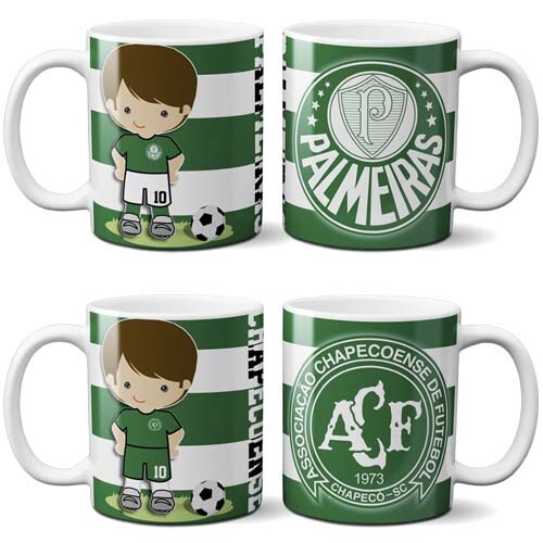 Estampas Times Futebol Bonequinhos Artes Canecas Sublimação