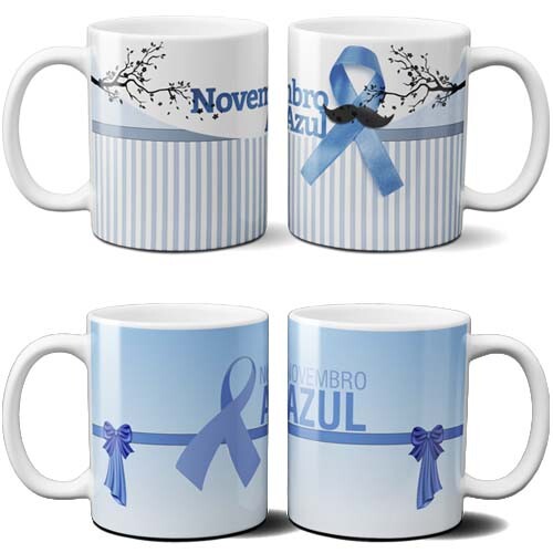 Pack 40 Estampas Artes Canecas Novembro Azul Mockups