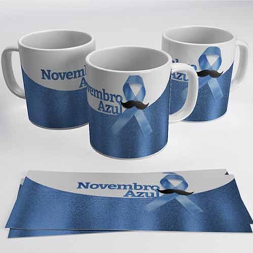 Pack 40 Estampas Artes Canecas Novembro Azul Mockups