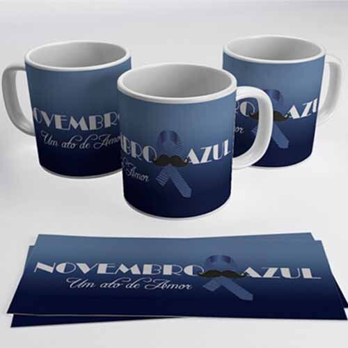 Pack 40 Estampas Artes Canecas Novembro Azul Mockups