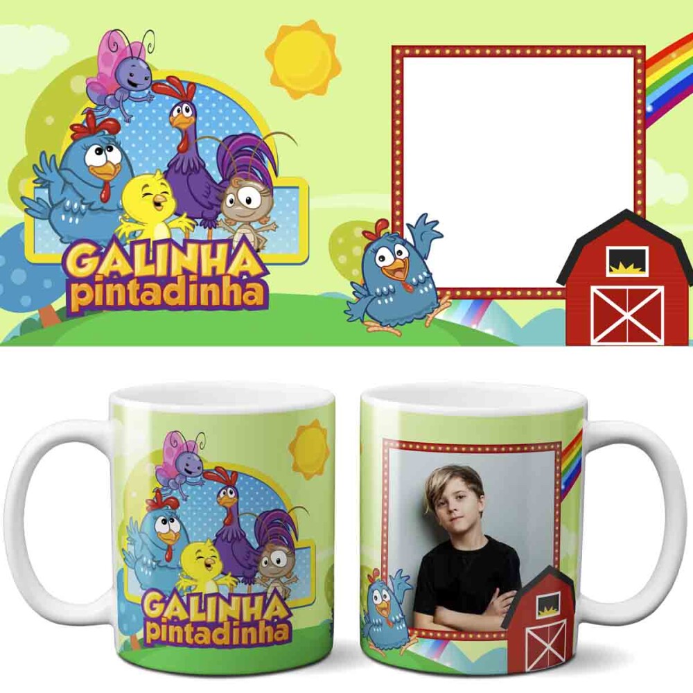 Estampas Editáveis Canecas Infantil Fotos Mockups Sublimação
