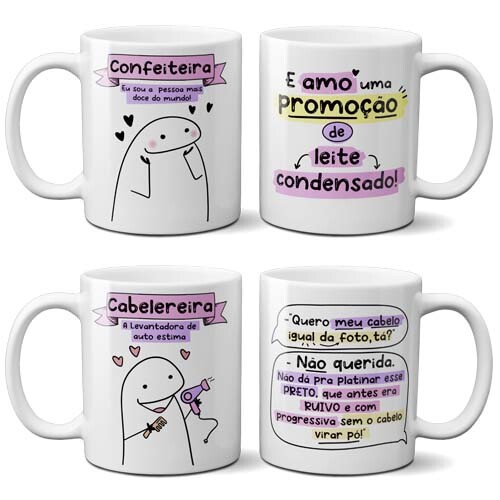 Estampas Profissões Sublimação Canecas Flork 50 Artes Mockup