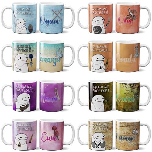 Estampas Florks Umbanda Orixás Sublimação Canecas Flork