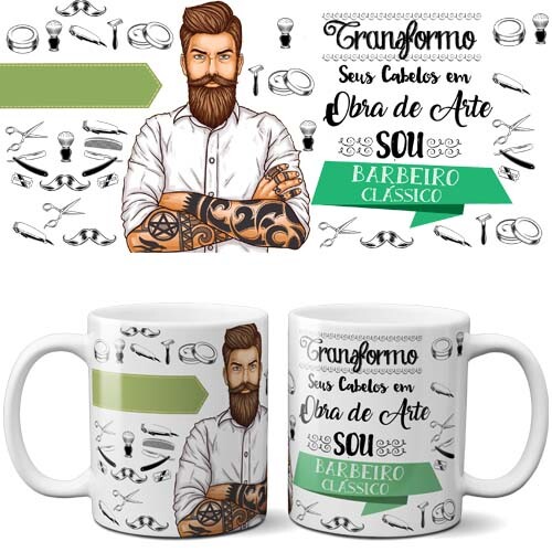 Pacote Artes Editavel Canecas Profissões Mockups Sublimação
