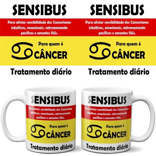 Artes Editáveis Canecas Sublimação Signos Divertidos Mockups