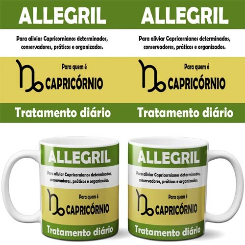 Artes Editáveis Canecas Sublimação Signos Divertidos Mockups