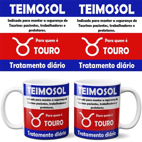 Artes Editáveis Canecas Sublimação Signos Divertidos Mockups