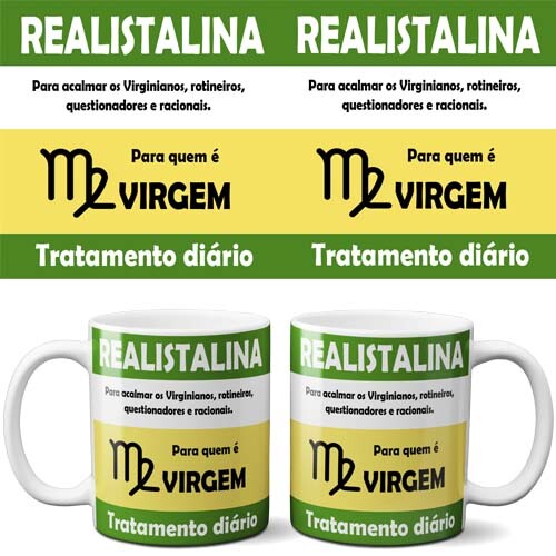 Estampas Canecas Signos Divertidos Sublimação Editáveis