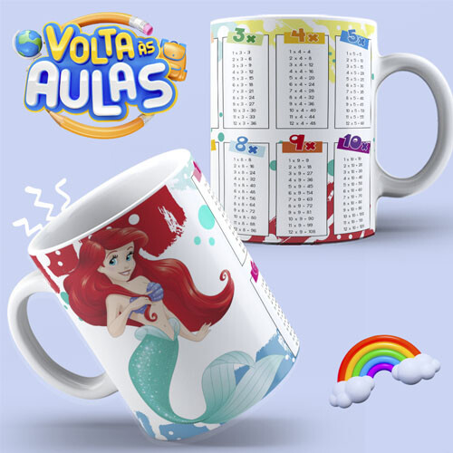 Artes Sublimação Canecas Tabuadas Editáveis Mockups