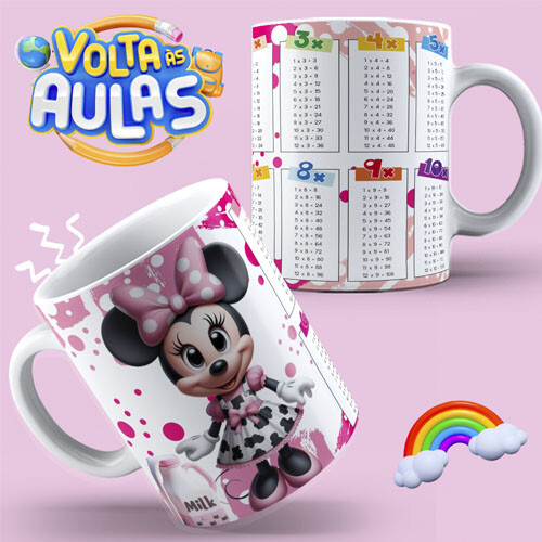 Artes Sublimação Canecas Tabuadas Editáveis Mockups