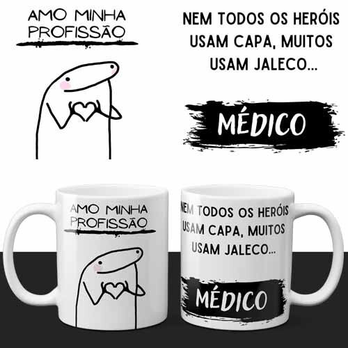 Pack Artes Sublimação Canecas Flork Profissões