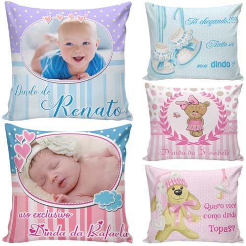 Estampas Dindo Dinda Artes Editáveis Sublimação Almofadas
