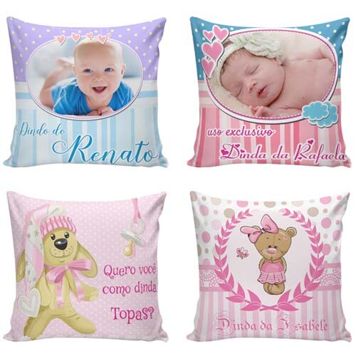 Pacote Artes Sublimação Almofadas Dindo Dinda Editáveis