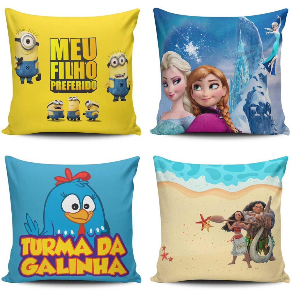 Pacote 16 Artes Infantil Crianças Aniversário Almofadas