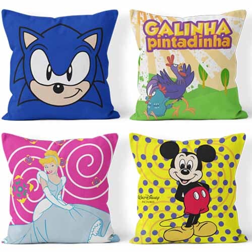 Pacote Artes Almofadas Infantil Crianças Sublimação