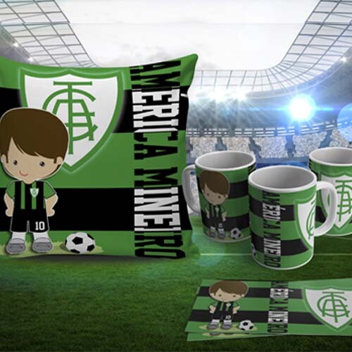 Pacote 40 Artes Times Futebol Almofadas Canecas Estampas