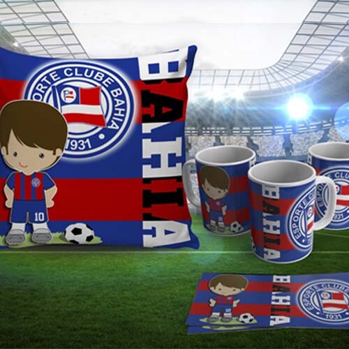 Pacote 40 Artes Times Futebol Almofadas Canecas Estampas