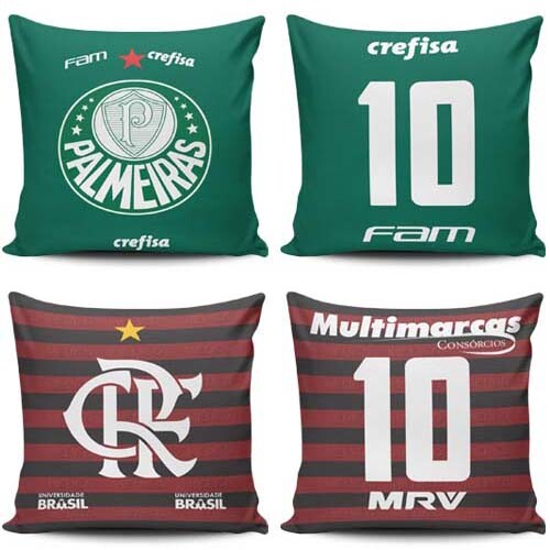 Artes Almofadas Times Futebol Estampas Sublimação Mockups
