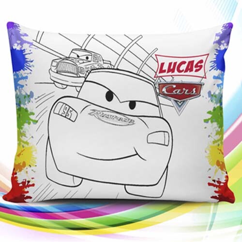 Estampas Almofadas para Colorir Pintar Crianças Mockups