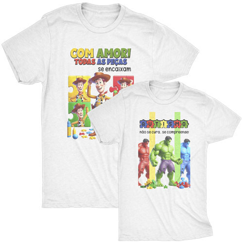 Pack Artes Camisetas Autista Autismo Estampas Sublimação