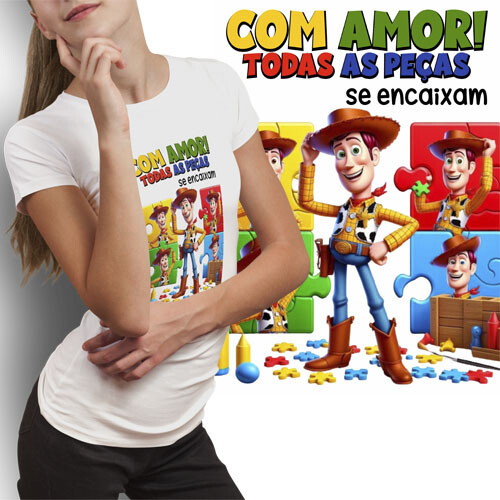 Artes Autismo Estampas Sublimação Camisetas Autista