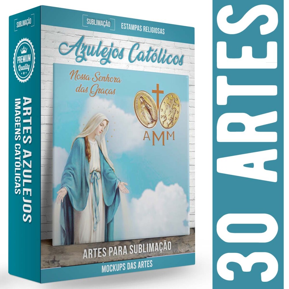 Estampas Católicos Religiosos Artes Sublimação Azulejos