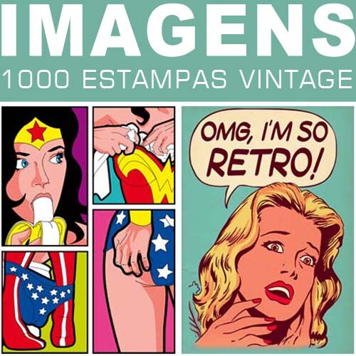 Imagens Retro Vintage Antigas Artes Sublimação