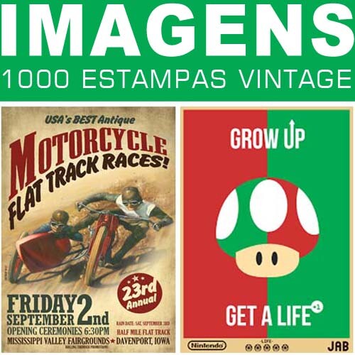 Imagens Retro Vintage Antigas Artes Sublimação
