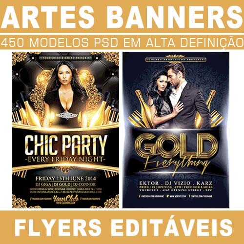 Banners Editáveis 450 Artes Flyers Sublimação Cartazes Psd
