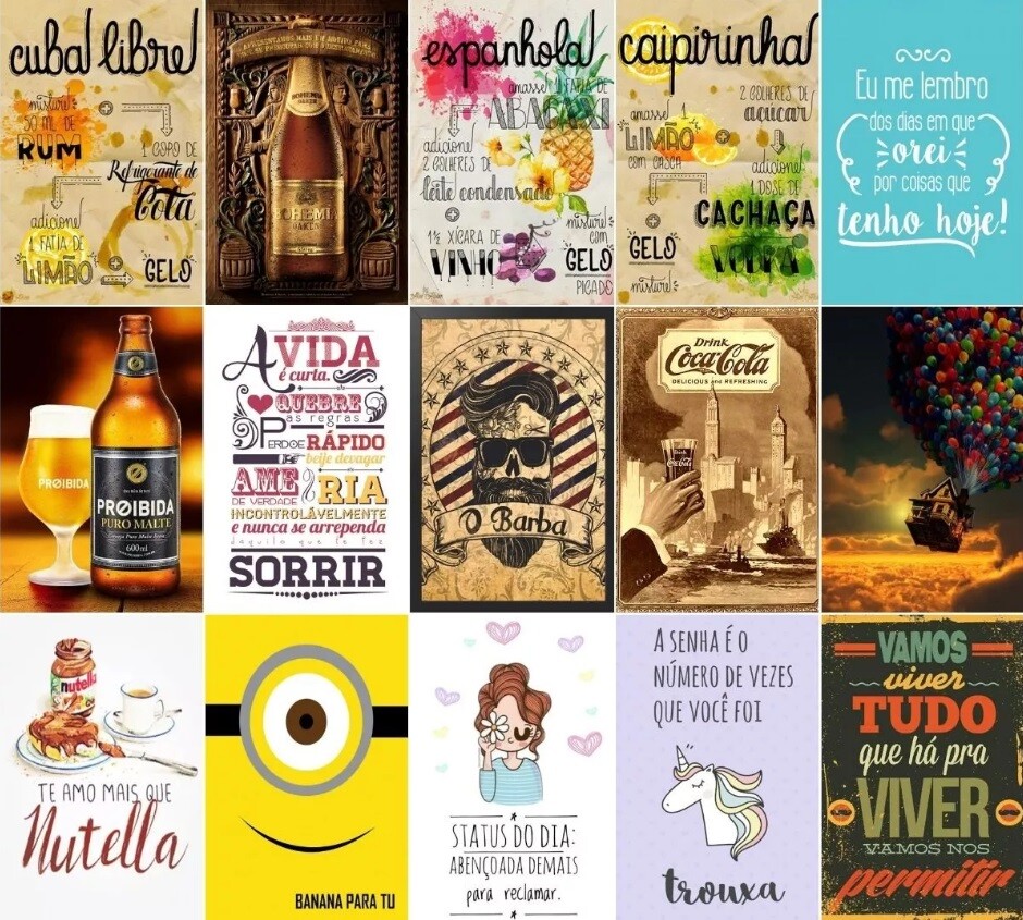 Artes Prontas Placas Decorativas Sublimação Azulejos Imagens