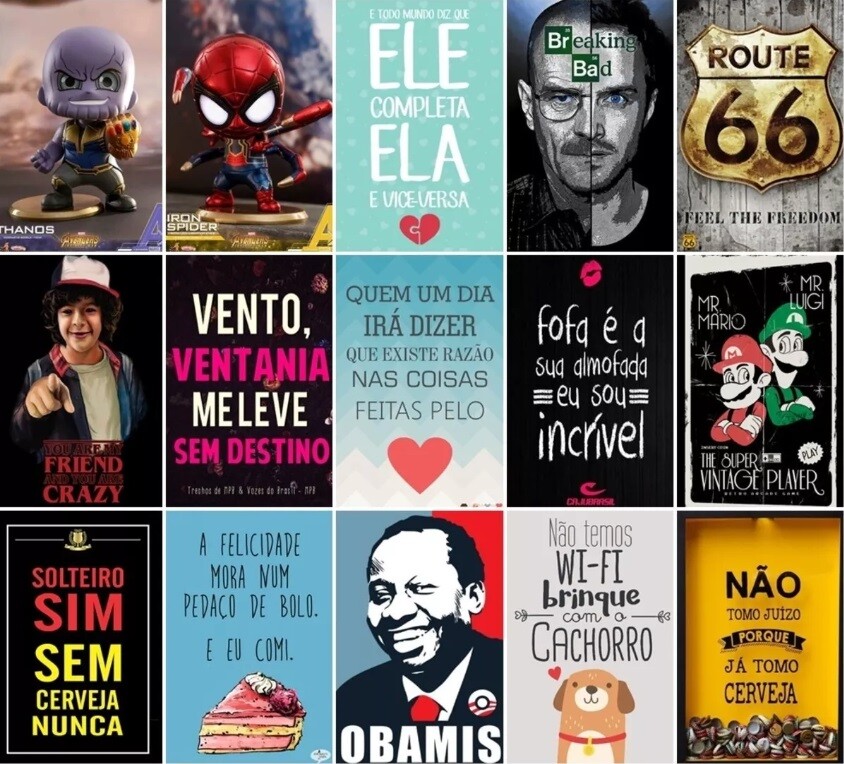 Artes Prontas Placas Decorativas Sublimação Azulejos Imagens