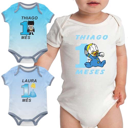 Estampas Mesversário Body Baby Sublimação Aniversário Meses