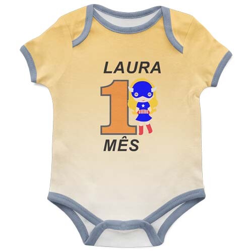 Estampas Mesversário Body Baby Sublimação Aniversário Meses