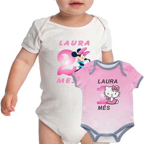 Artes Vetores Mesversário Body Baby Editáveis Sublimação
