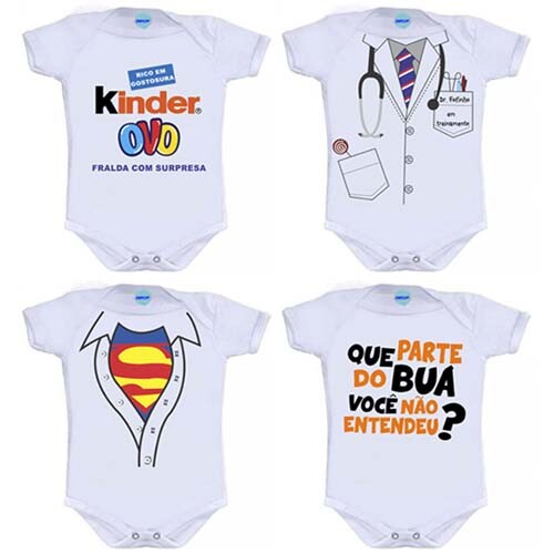 Pack 100 Estampas Artes Sublimação Body Baby