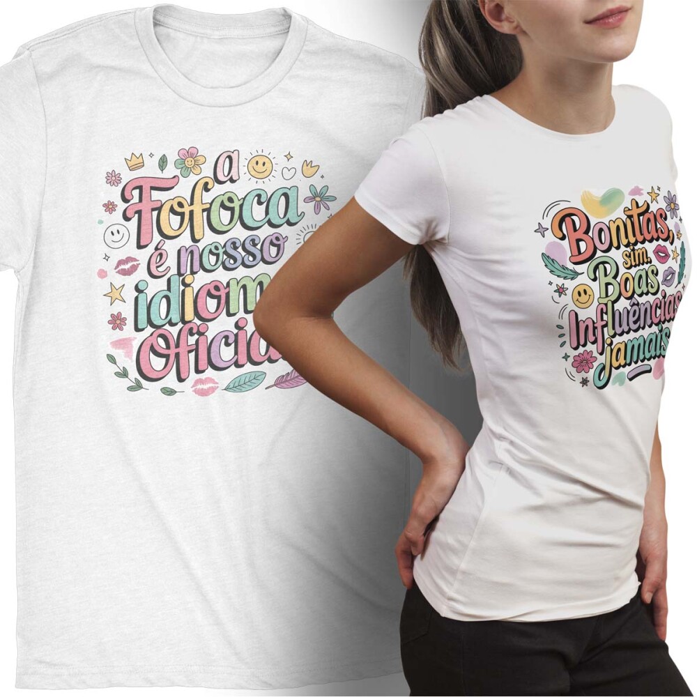 Estampas Camisetas Dia Amizade Sublimação Artes Frases Amigas