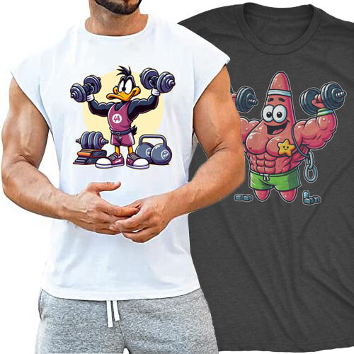 Pack 60 Artes Camisetas Fitness Malhação Sublimação Academia